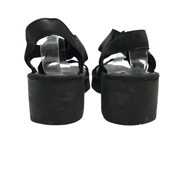 Fly London Black Platform Heeled Sandals Womens Size 7.5-8 / 38 - Picture 7 of 11